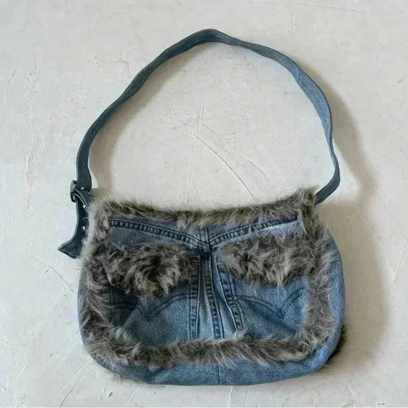 handheart jeans bag denim handmade shoulder bag - Picture 1 of 12